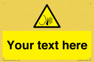 Custom warning sudden loud noise